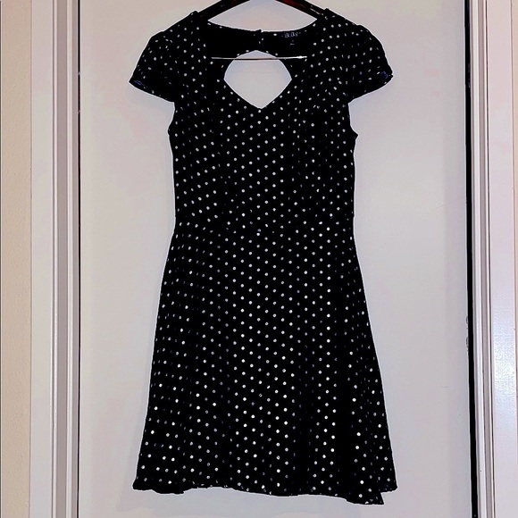 BeBop Dresses & Skirts - BeBop Black Dress with Gold Polka Dots